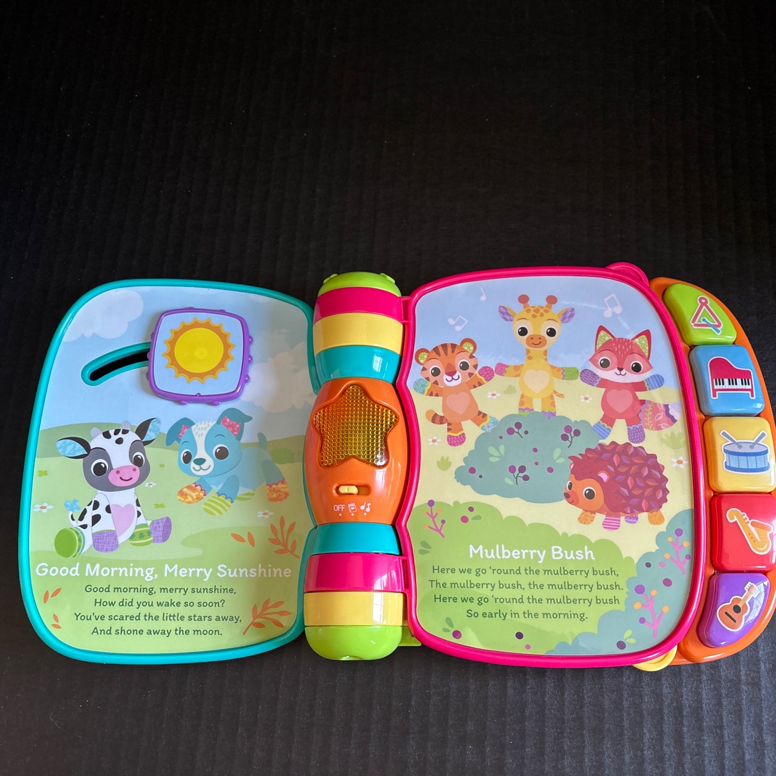 VTECH ANIMAL RHYMES MUSIC BOOK-3-24 Mo-INTERACTIVE EDUCATIONAL TOY
