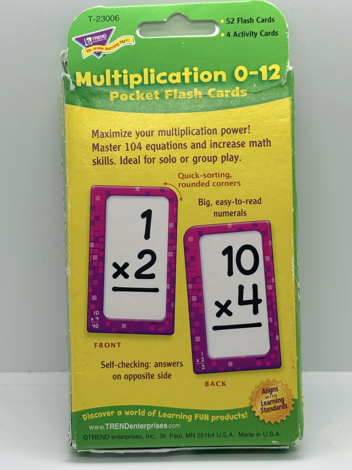 Multiplication Flash Cards Flashcards 0-12 – Homeschool – Trend Enterprises