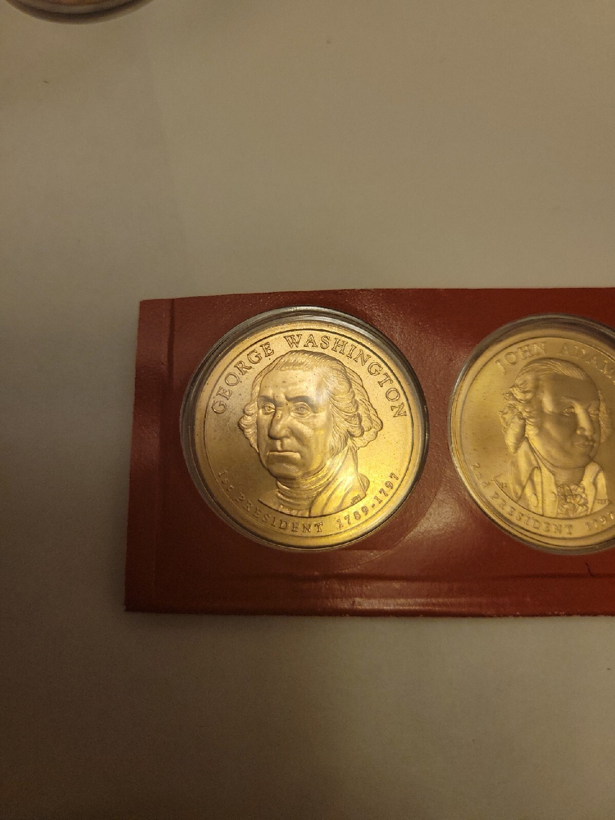 Four Presidents “Golden” Dollars Collectible Official Coin President P & D