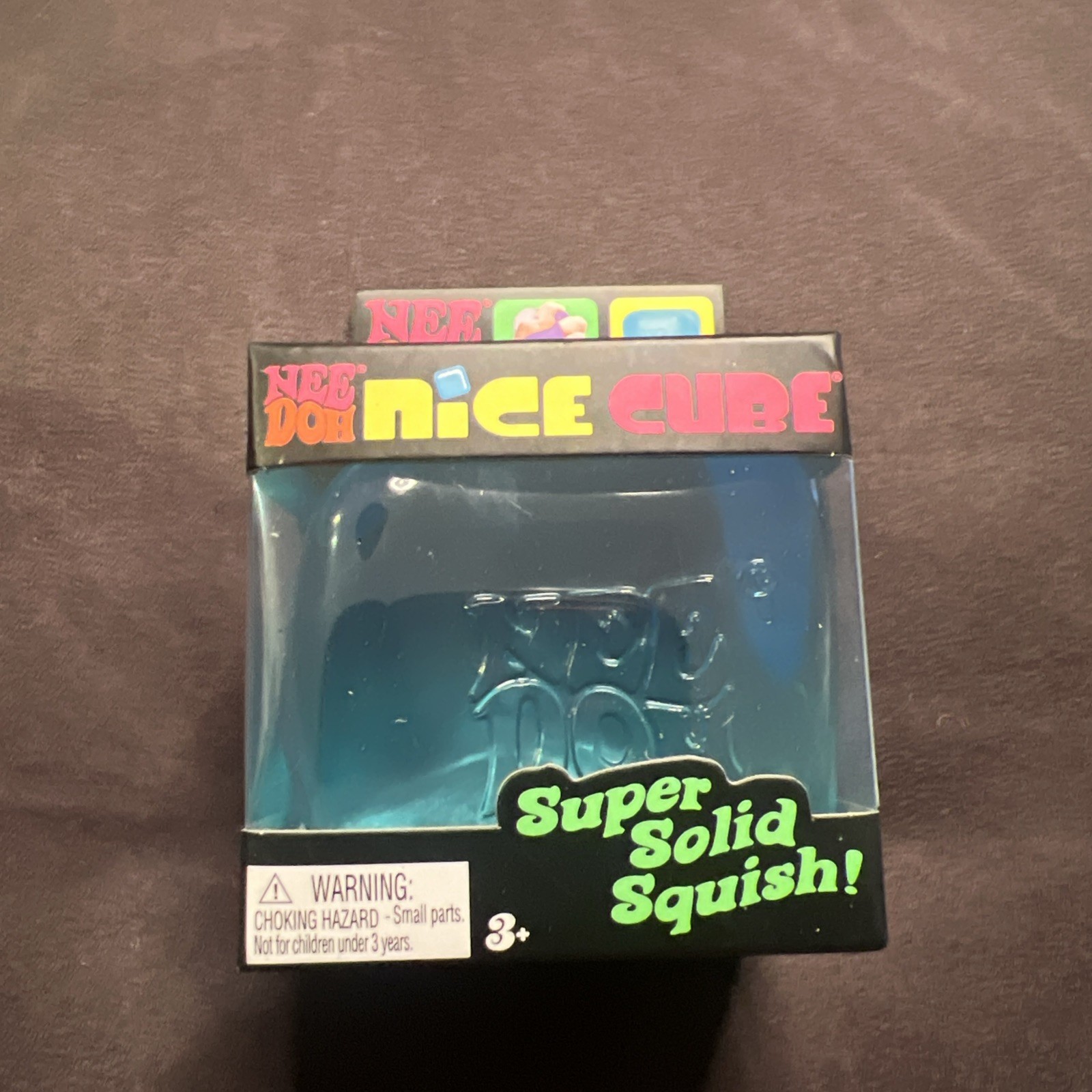 NEW Nee Doh Nice Cube Super Solid Squish Blue Toy, FAST SHIPPING!