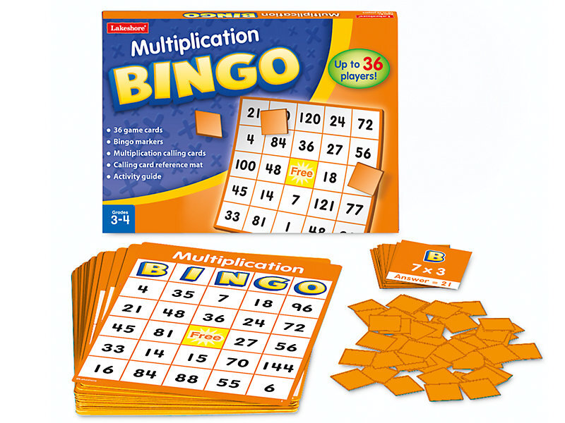 Multiplication BINGO Lakeshore Game Grades 3-4 Sealed Up To 36 Players Brand New