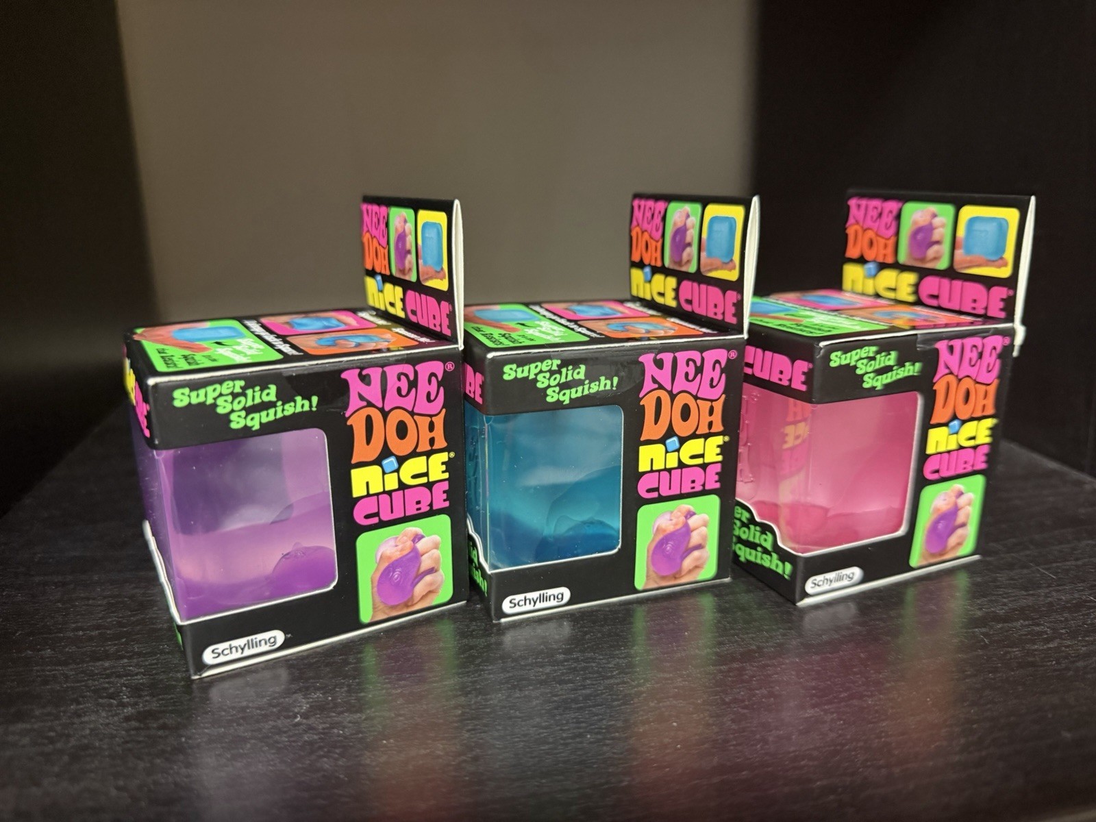 Authentic Needoh Nice Cubes All 3 Colors, Brand New, Sealed.