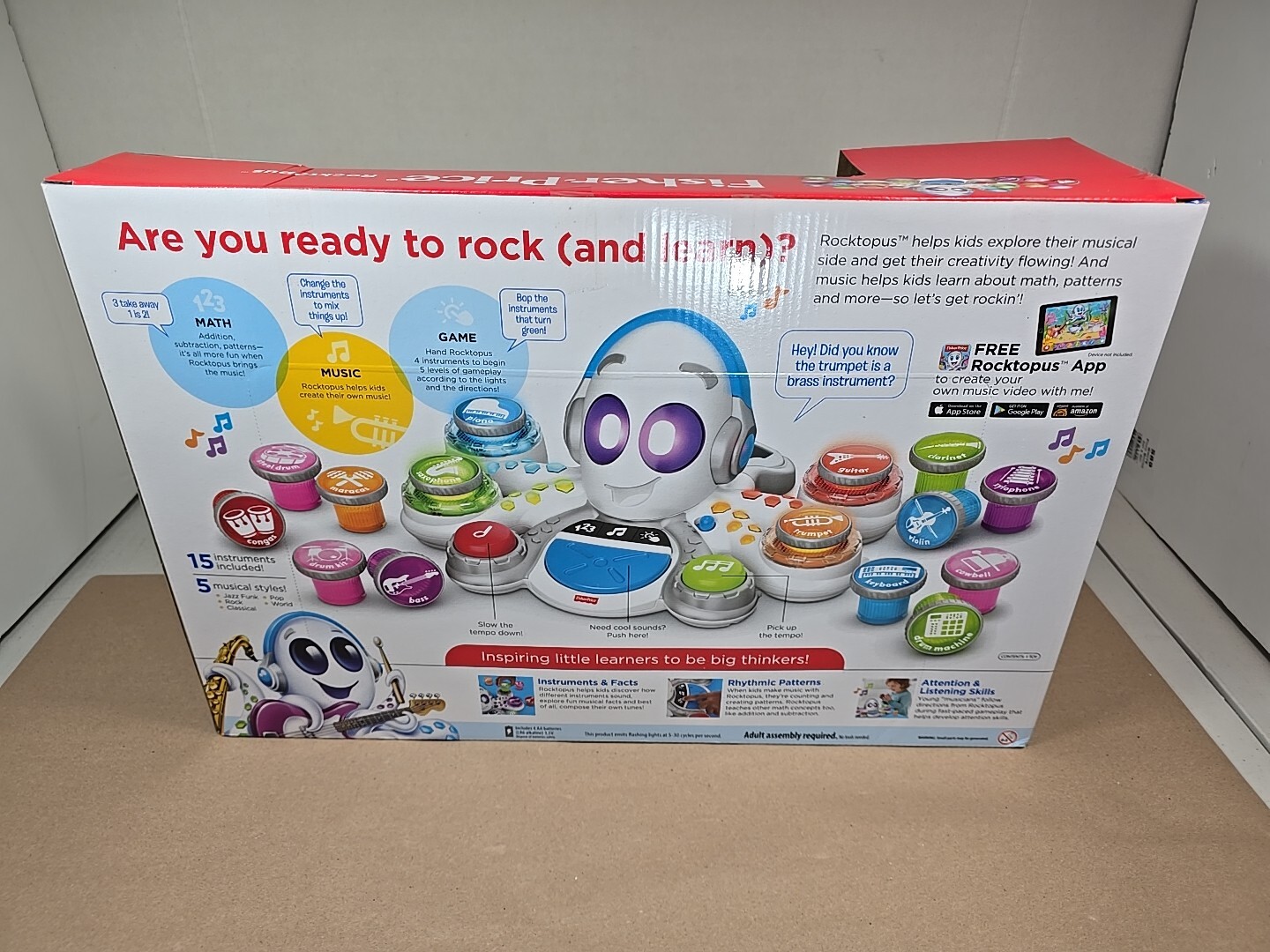Fisher-Price Think & Learn Rocktopus Music Toy – Preschool Ages 3-6 NEW 3 Modes
