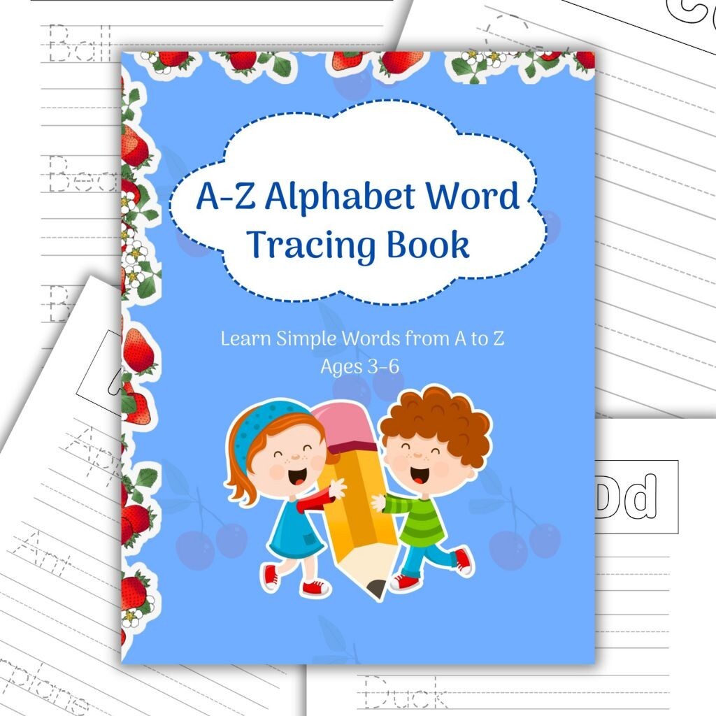 A-Z Alphabet Word Tracing Book | Letter Tracing & Writing Practice