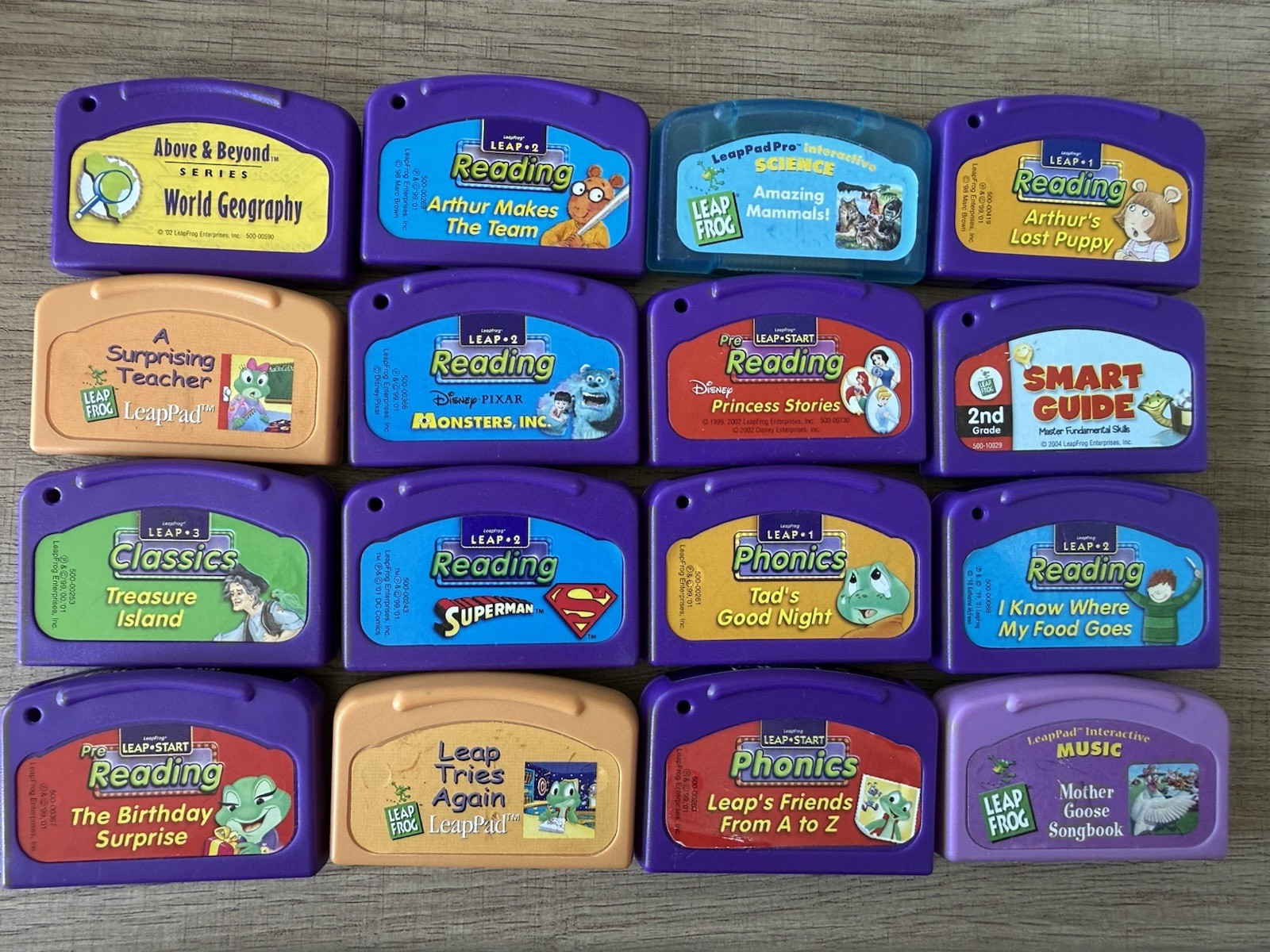 LeapFrog LeapPad Lot of 16 Learning Cartridges/Phonics Age 4-7