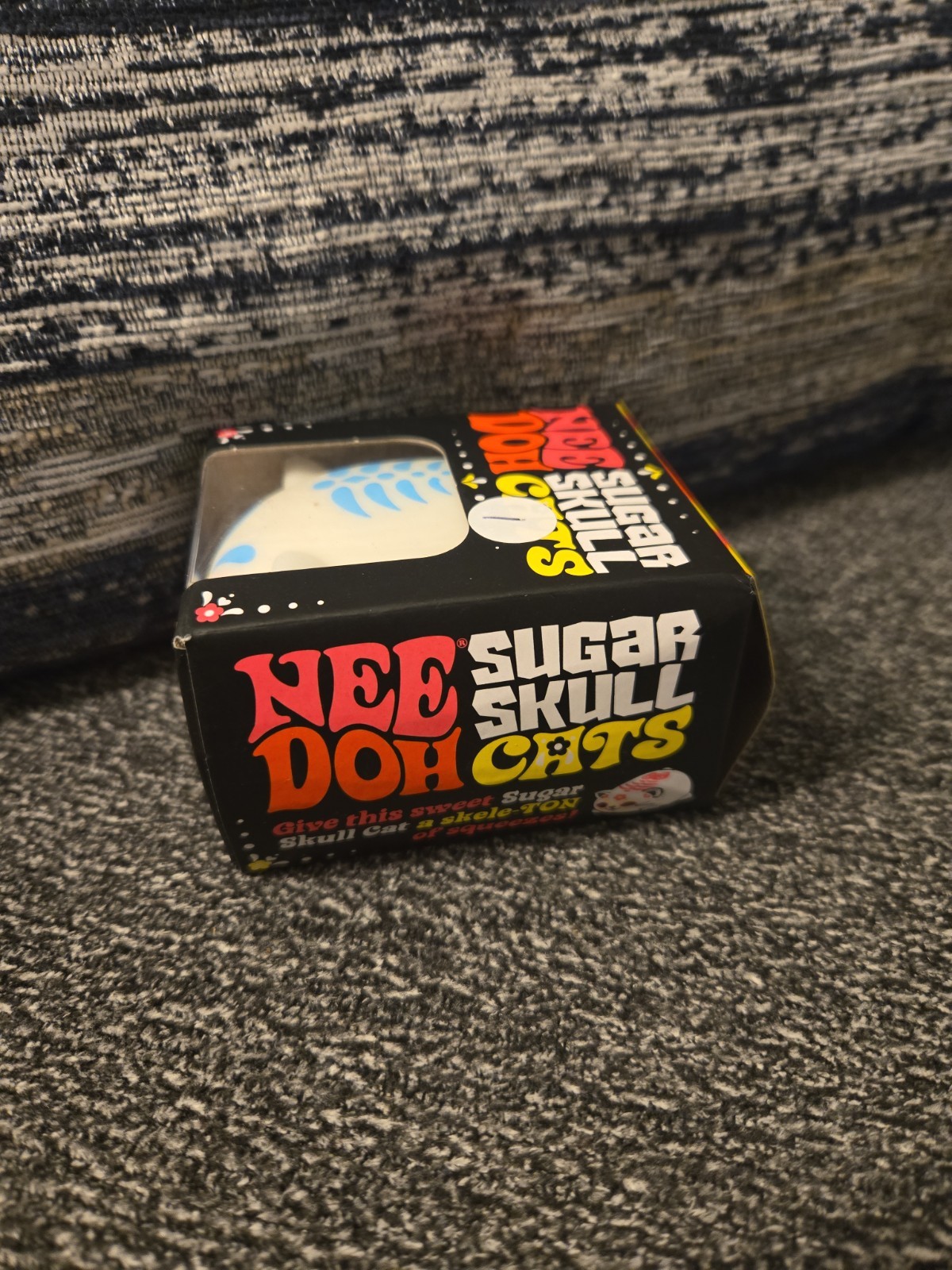 AUTHENTIC Needoh Sugar Skull Cat blue and pink BNIB