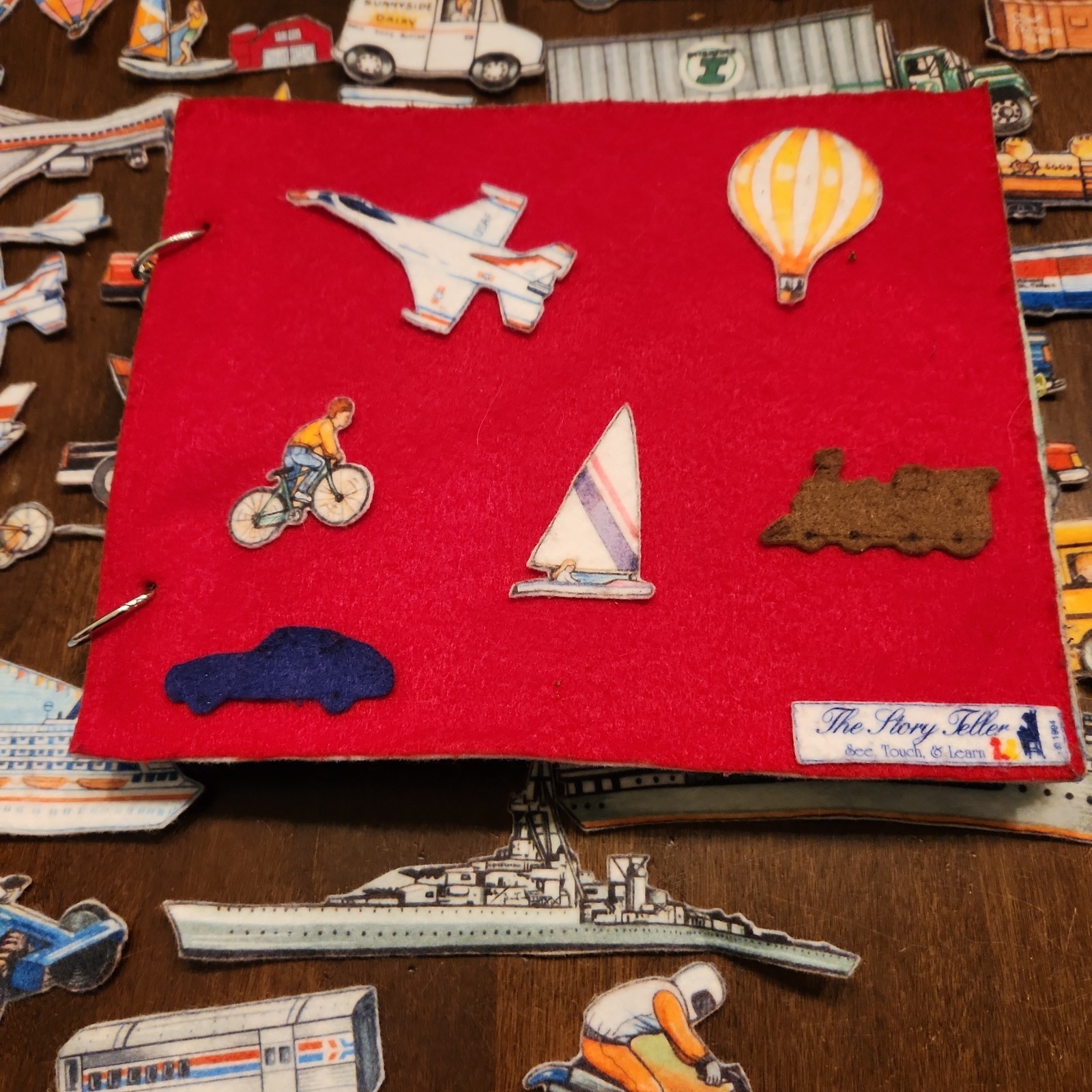 The Story Teller Felt Flannel Board Quiet Book Farm Transportation Planes Trains