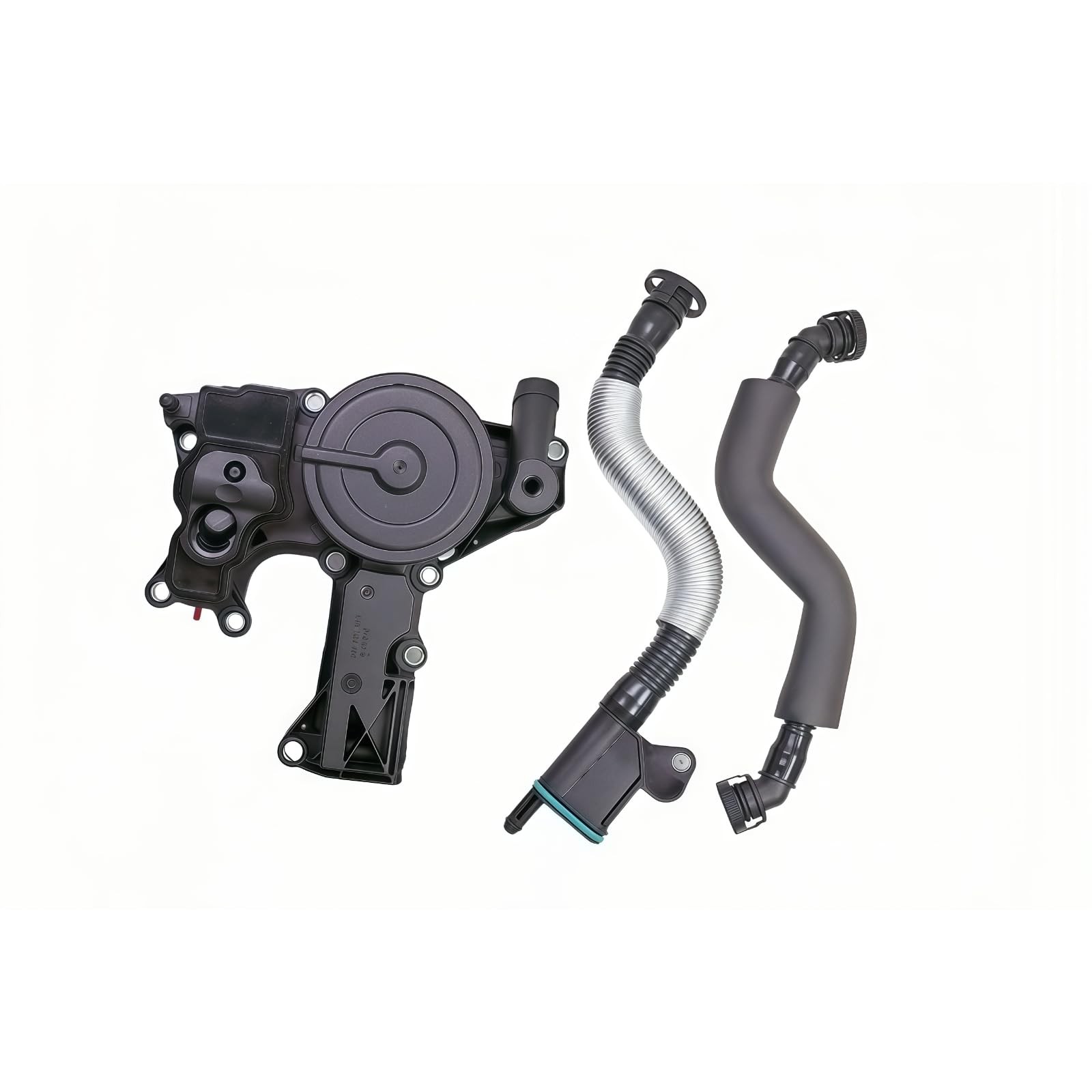 PCV Valve Engine Crankcase Vent Oil Separator Breather Hose 3-Piece Black