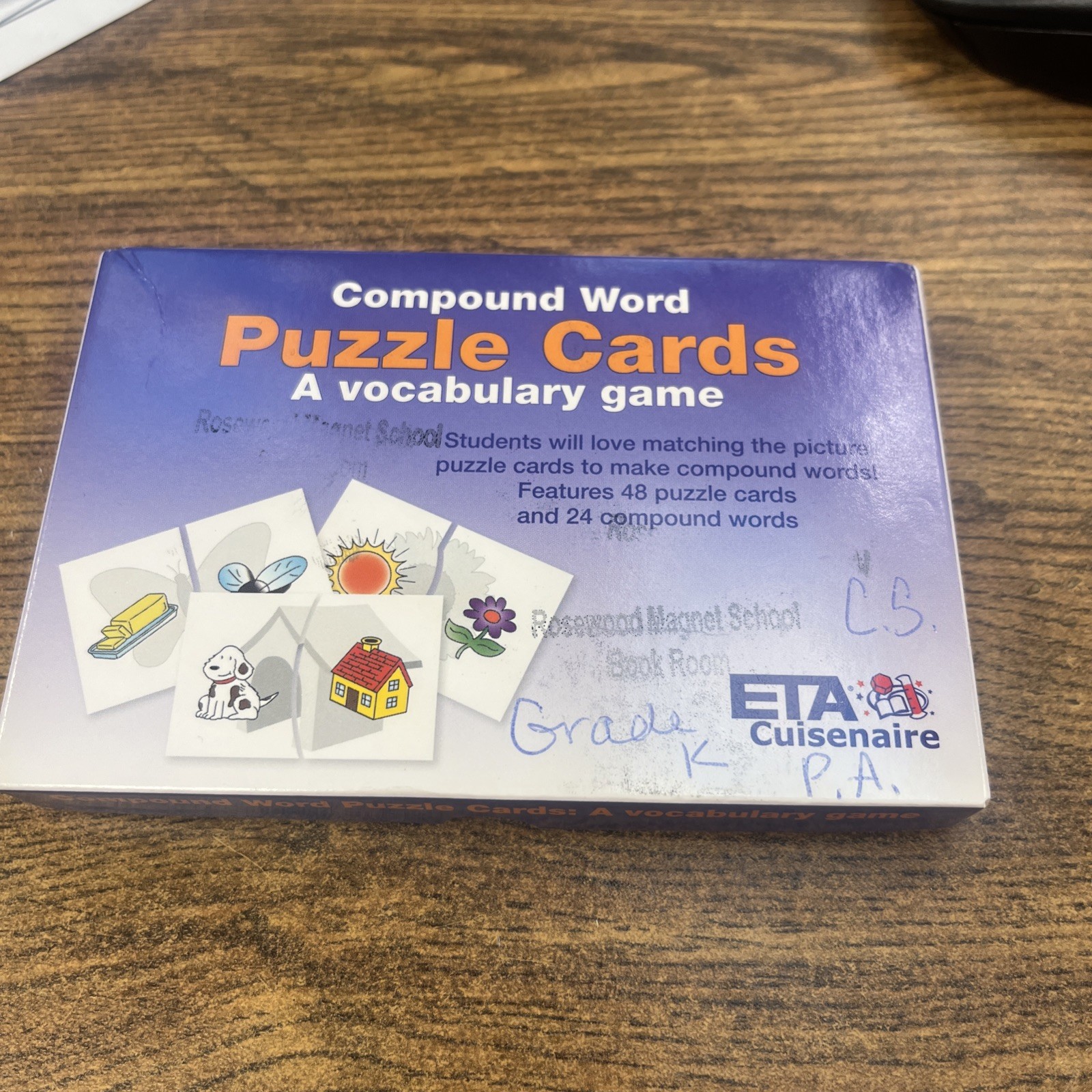 ETA Cuisenaire Compound Word Puzzle Cards Vocabulary Game Teaching Resource