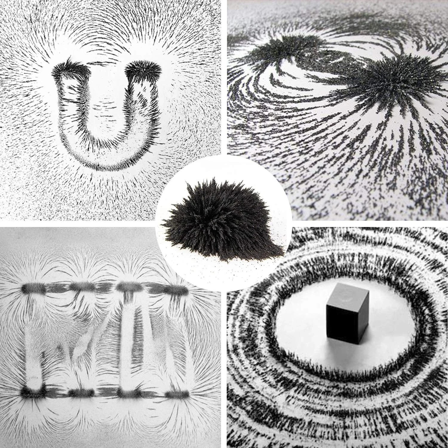 Bulk Iron Filings- 1 LB Iron Filings with 4 Magnets for Science Experiments, …
