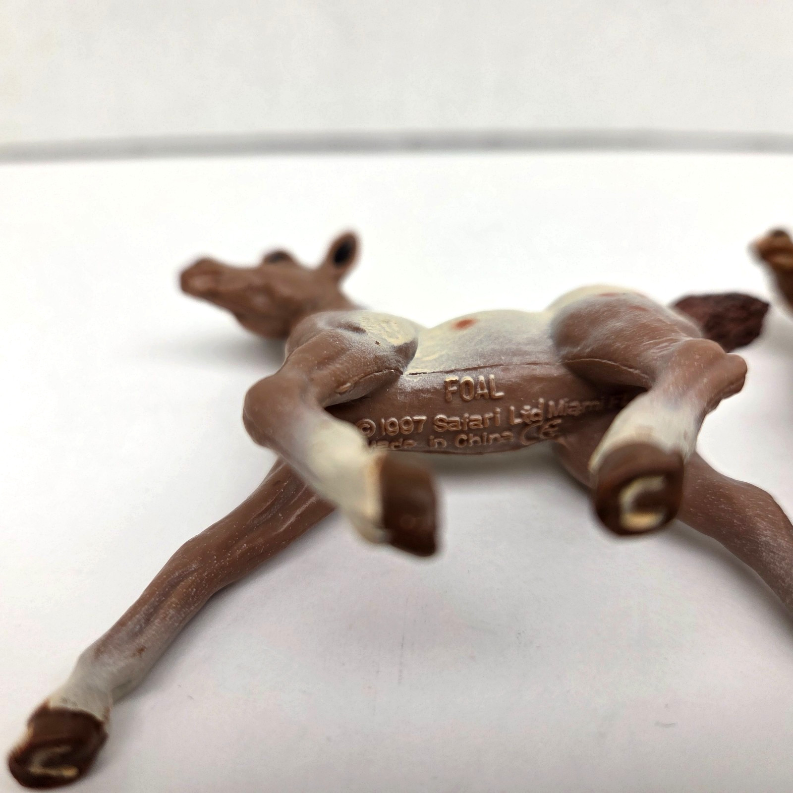 Vintage SAFARI LTD. Hard Plastic PVC Toy Horses Foal Arabian Lot of 6 – 1997