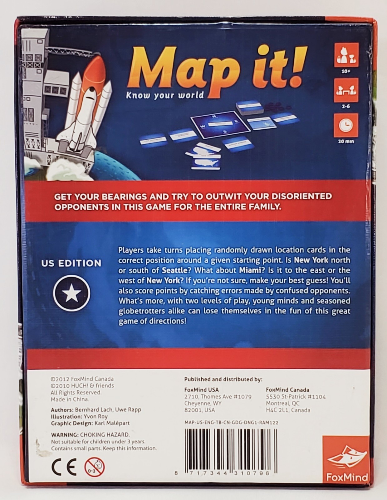 MAP IT! Game USA Edition Geography Learning Card Game ▪︎ Complete
