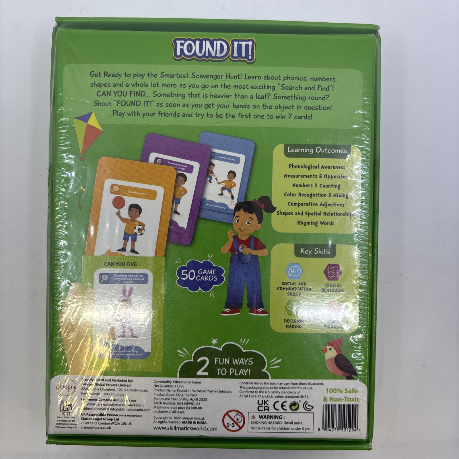 Skillmatics Card Game Found It! “The Smart Educational Scavenger Hunt” FREE SHIP