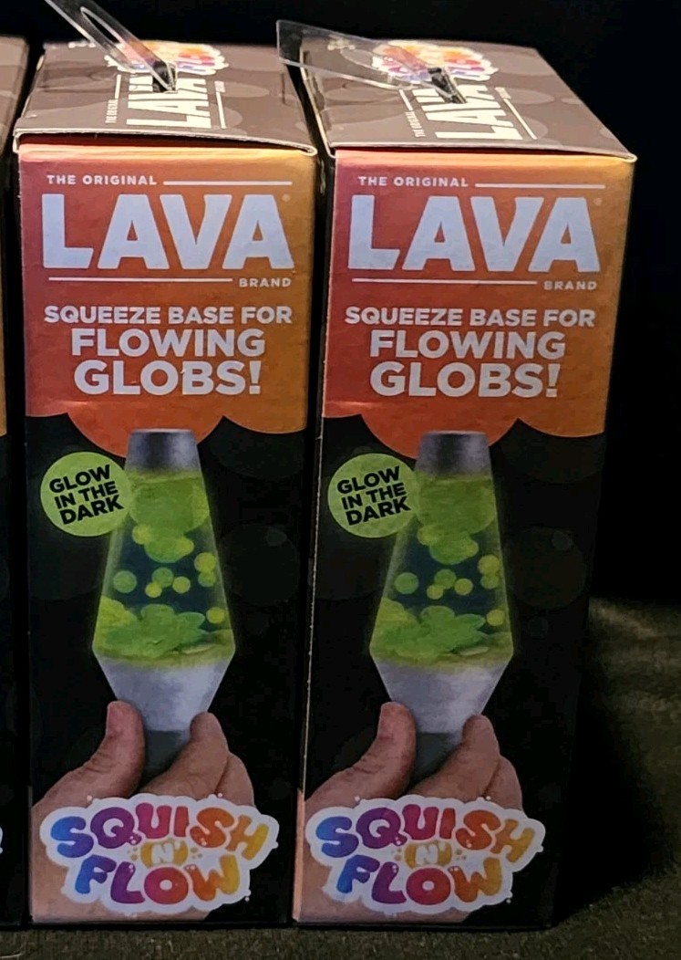 Schylling Lava Squish N Flow NeeDoh Glow In The Dark Red & Purple Lamp New Rare