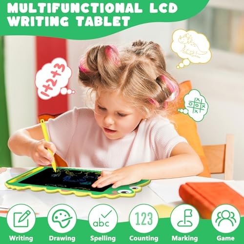 LCD Writing Tablet for Kids, Educational Toddler Toys, Colorful Doodle Board