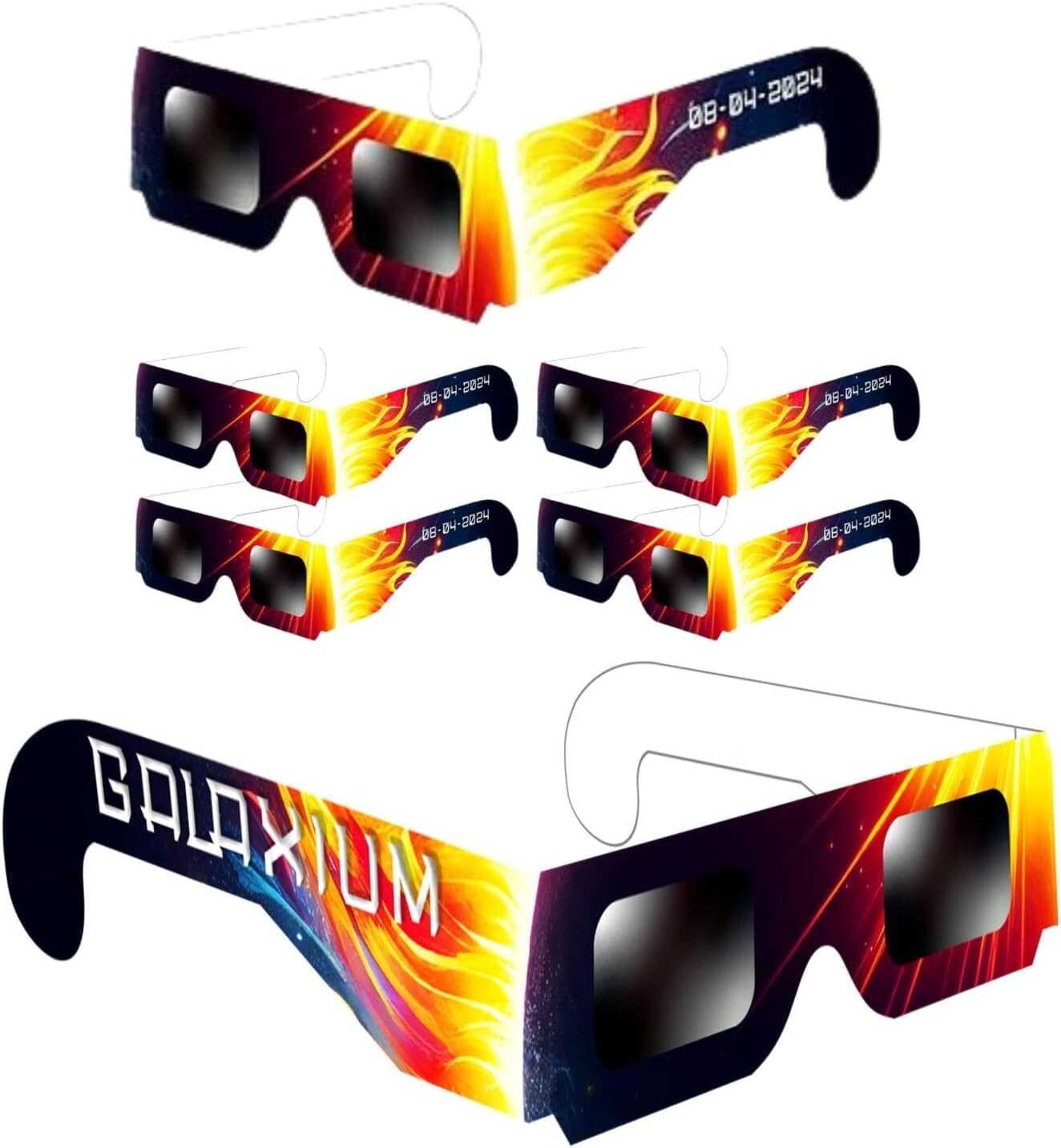 NEW Galaxium Solar Eclipse Glasses ISO Certified 6 units individually wrapped
