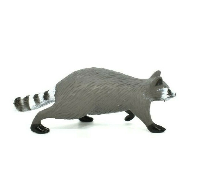 Raccoon, Very Nice Plastic Animal, Toy, Kids, Realistic Figure, 2.5″ F206