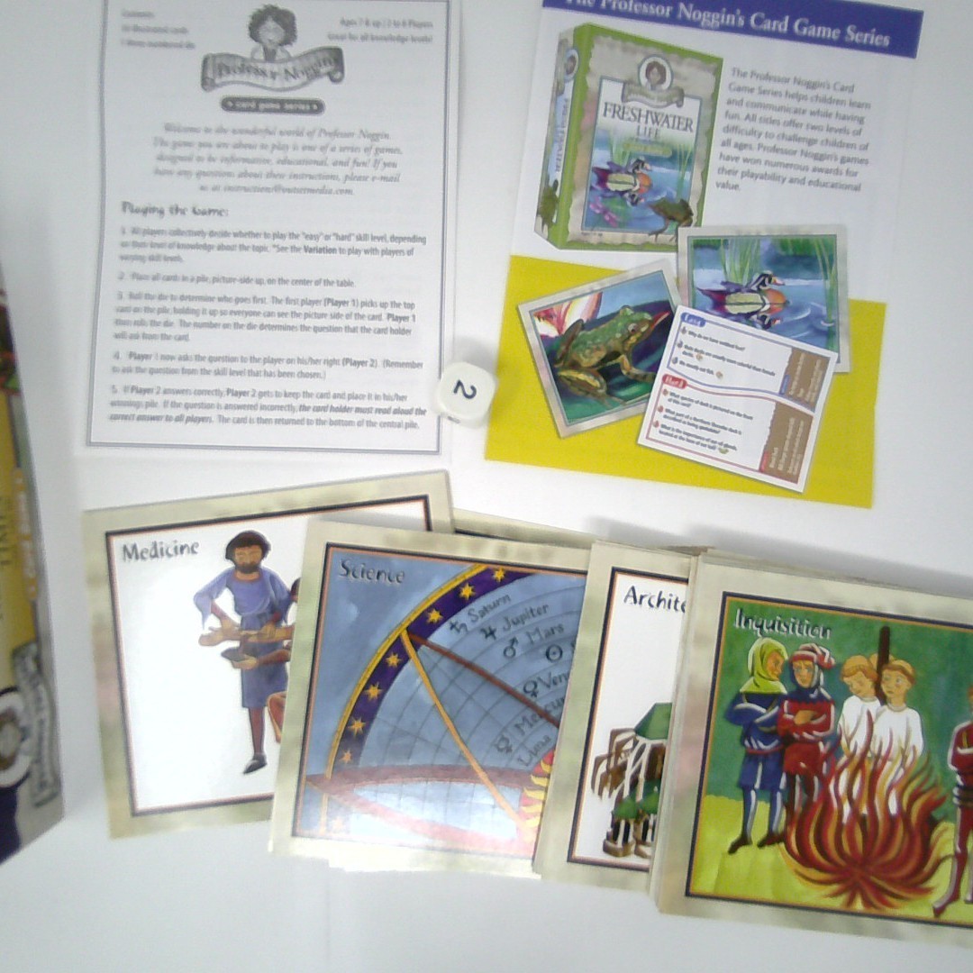 Authentic Professor Noggin’s MEDIEVAL TIMES 1066-1453 AD Card Game Complete