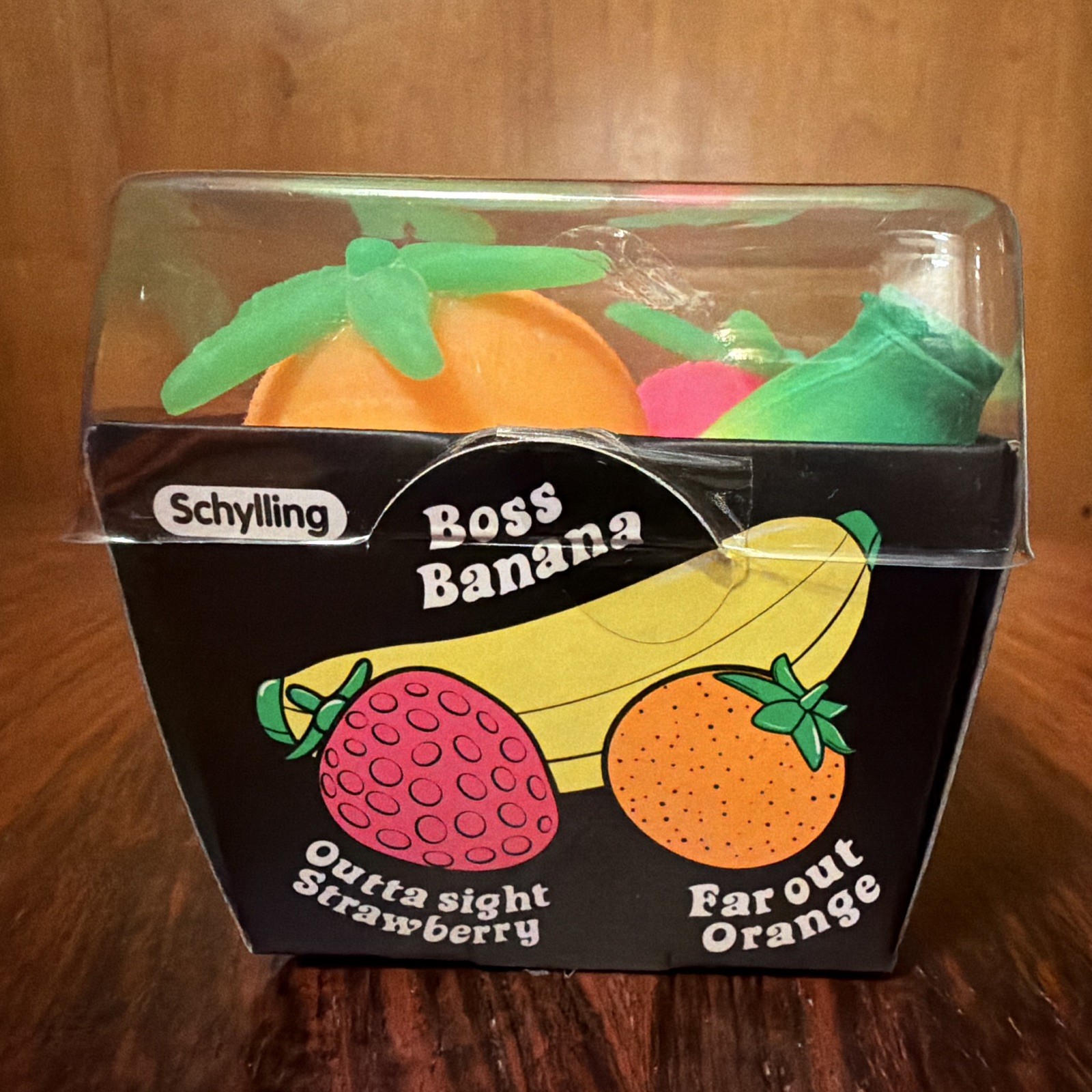 Schylling NeeDoh Groovy Fruit Squishy Toy Banana Orange Strawberry (3pcs/set)