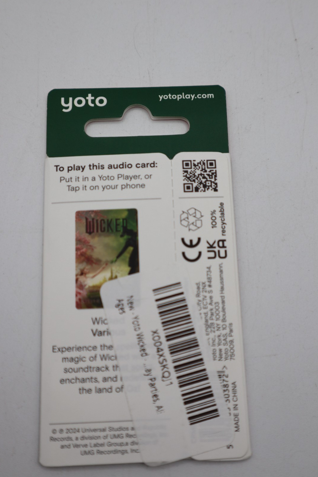 Yoto Wicked – Kids Audio Card for Use with yoto Player or on your phone!