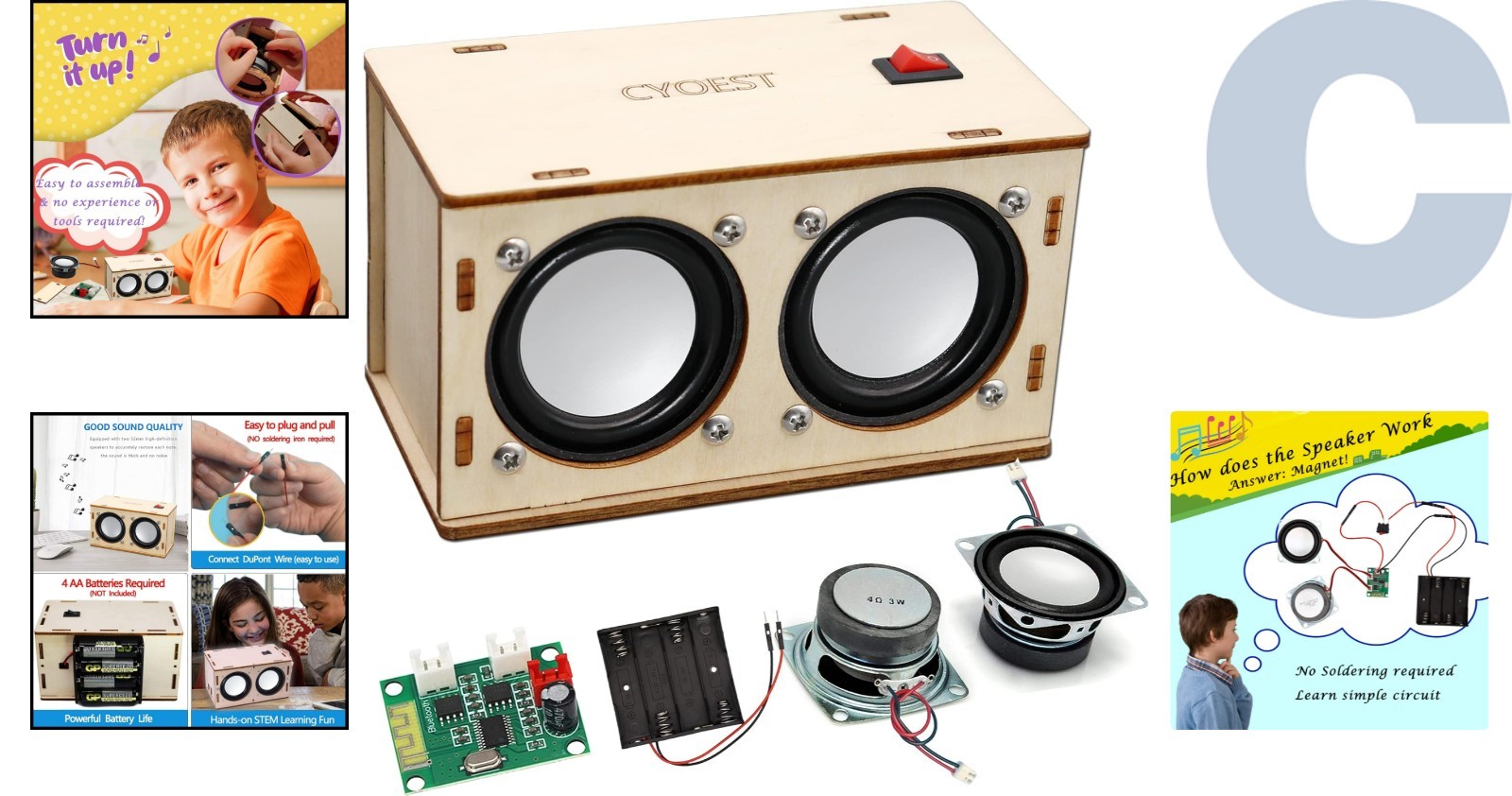 Educational DIY Bluetooth Speaker Kit – Perfect STEM Gift for Teens & Adults