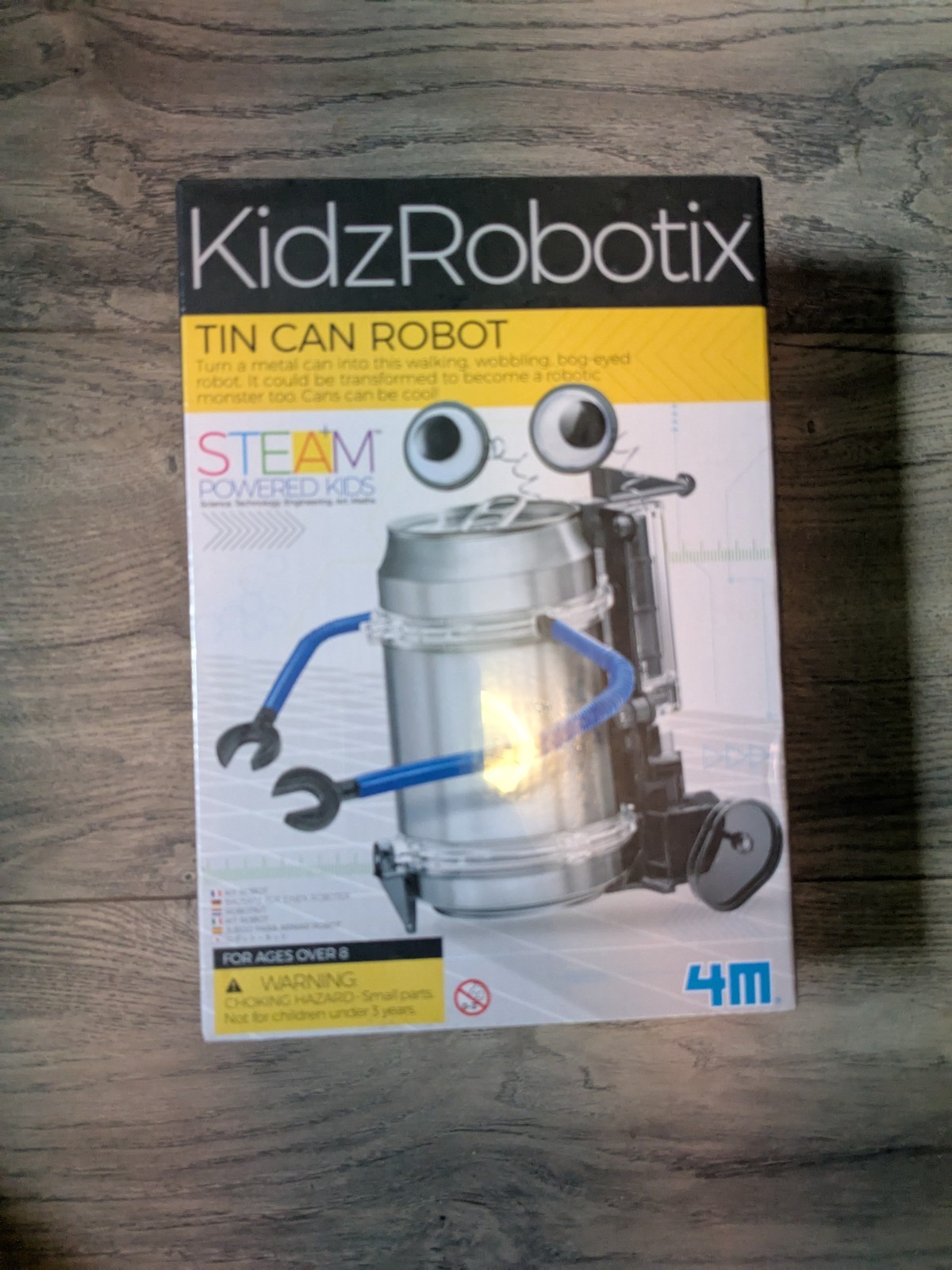 4M KidzRobotix Tin Can Robot Kit STEM Science DIY – NEW Sealed (Indented Box)