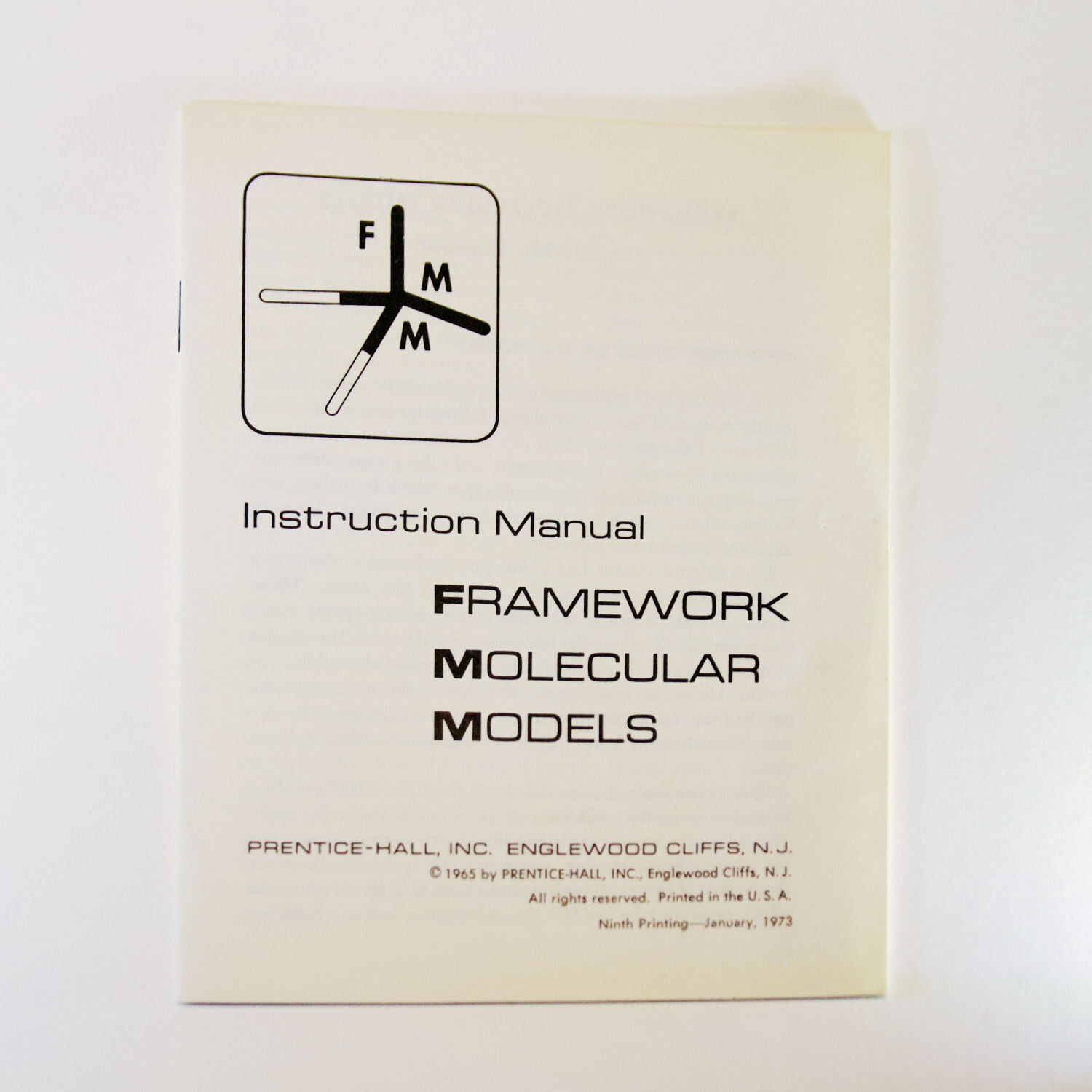 1960’s Science Education 3D Framework Molecular Model Kit by Prentice-Hall