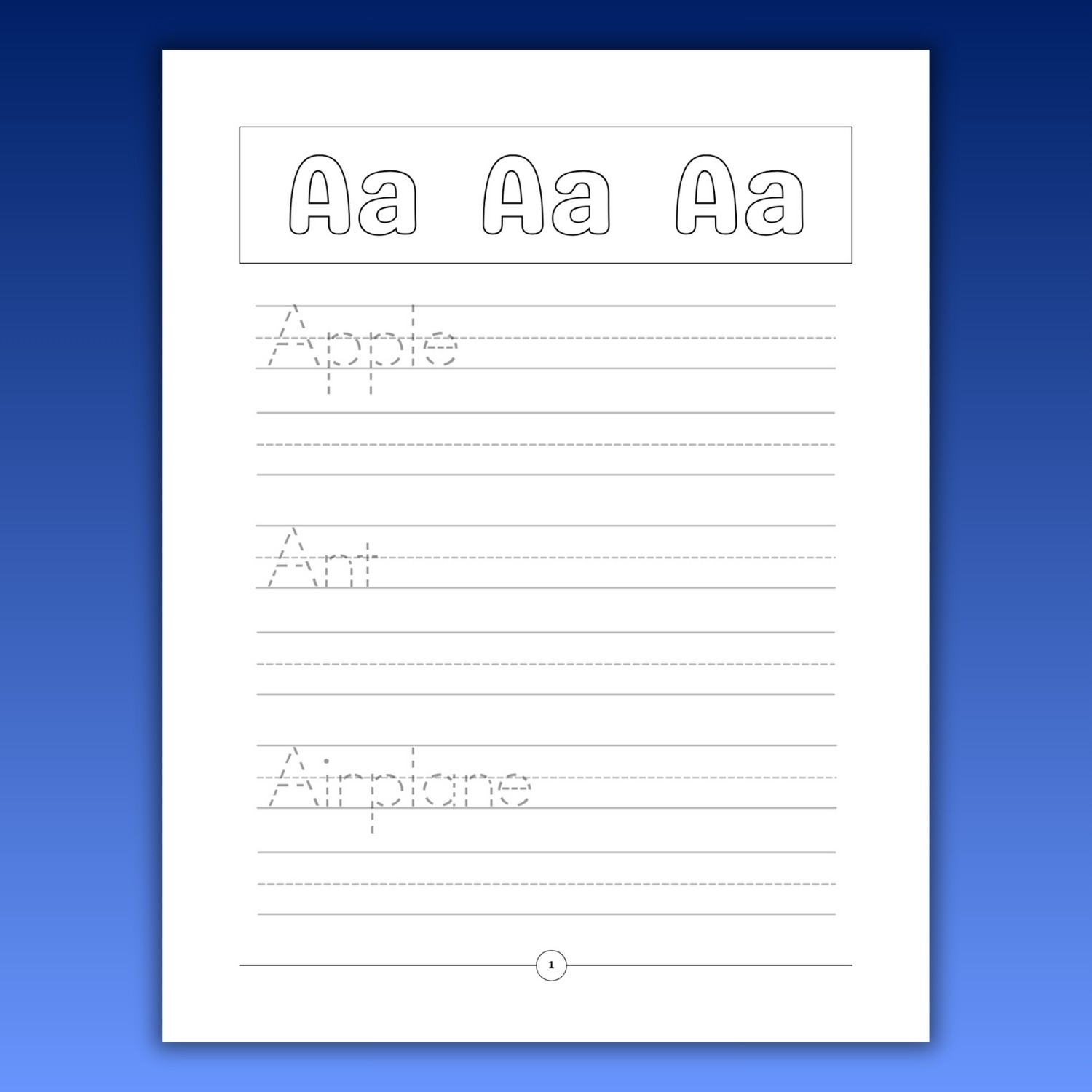 A-Z Alphabet Word Tracing Book | Letter Tracing & Writing Practice