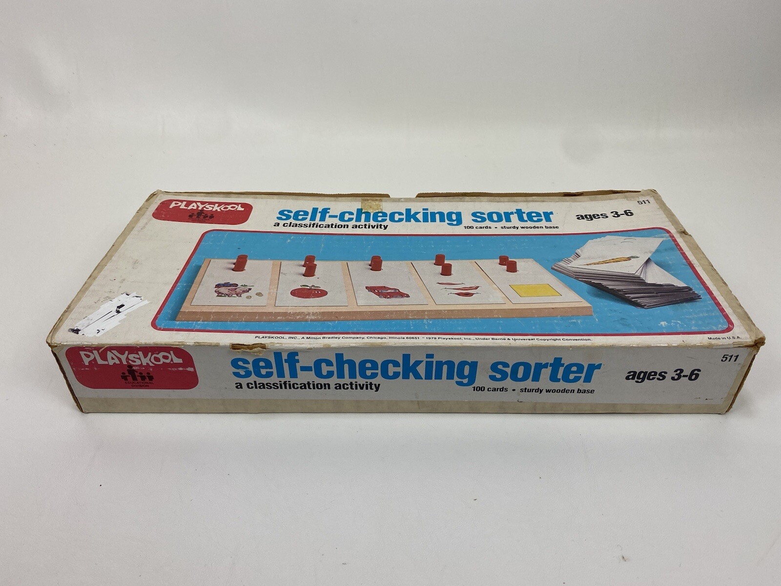 Playskool Self-Checking Sorter 511 Milton Bradley Complete in box Vintage 1979