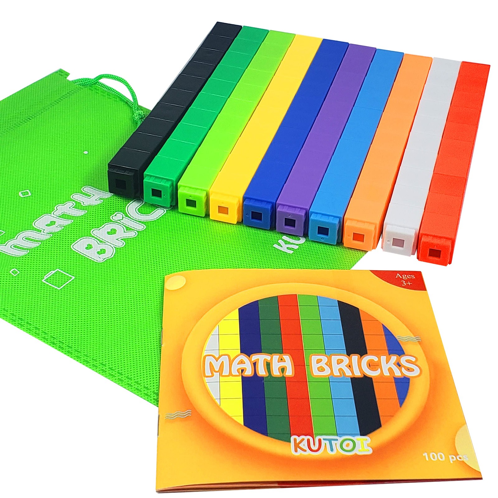 KUTOI Math Manipulatives Counting Cubes, Educational Medium, Multicolor