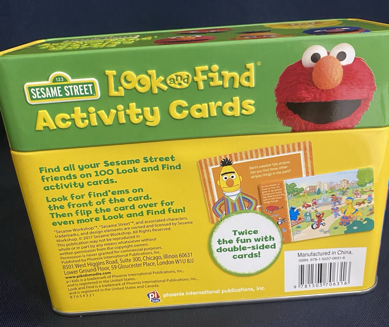 Sesame Street Look And Find Activity Cards Tin Set From PI Kids
