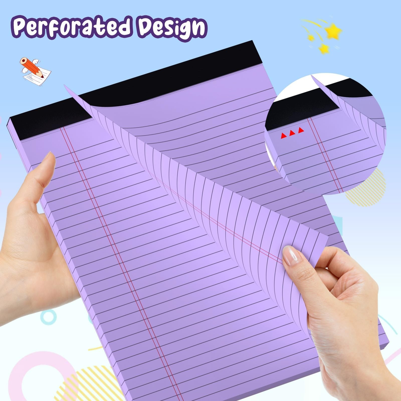 3 pcs Legal Pads 8.5 x 11 Note Pads, Colored Legal Notepads 8.5 x 11, Noteboo…