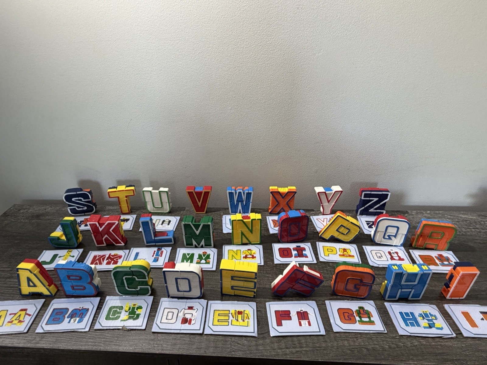 All 26 Alpha-Bots Transforming Letters Alphabet – with picture for each one