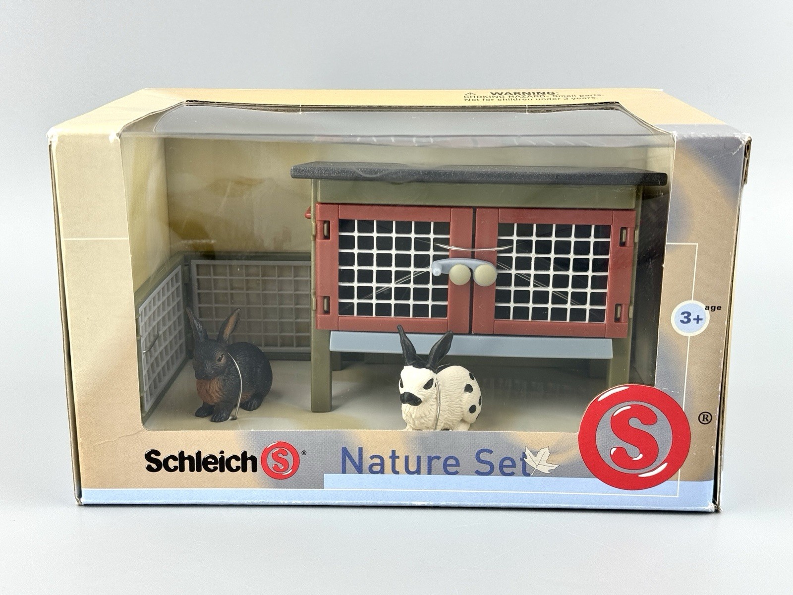 Schleich Nature Set – Rabbit Hutch with 2 Bunny Rabbits (40974) Brand New Rare!