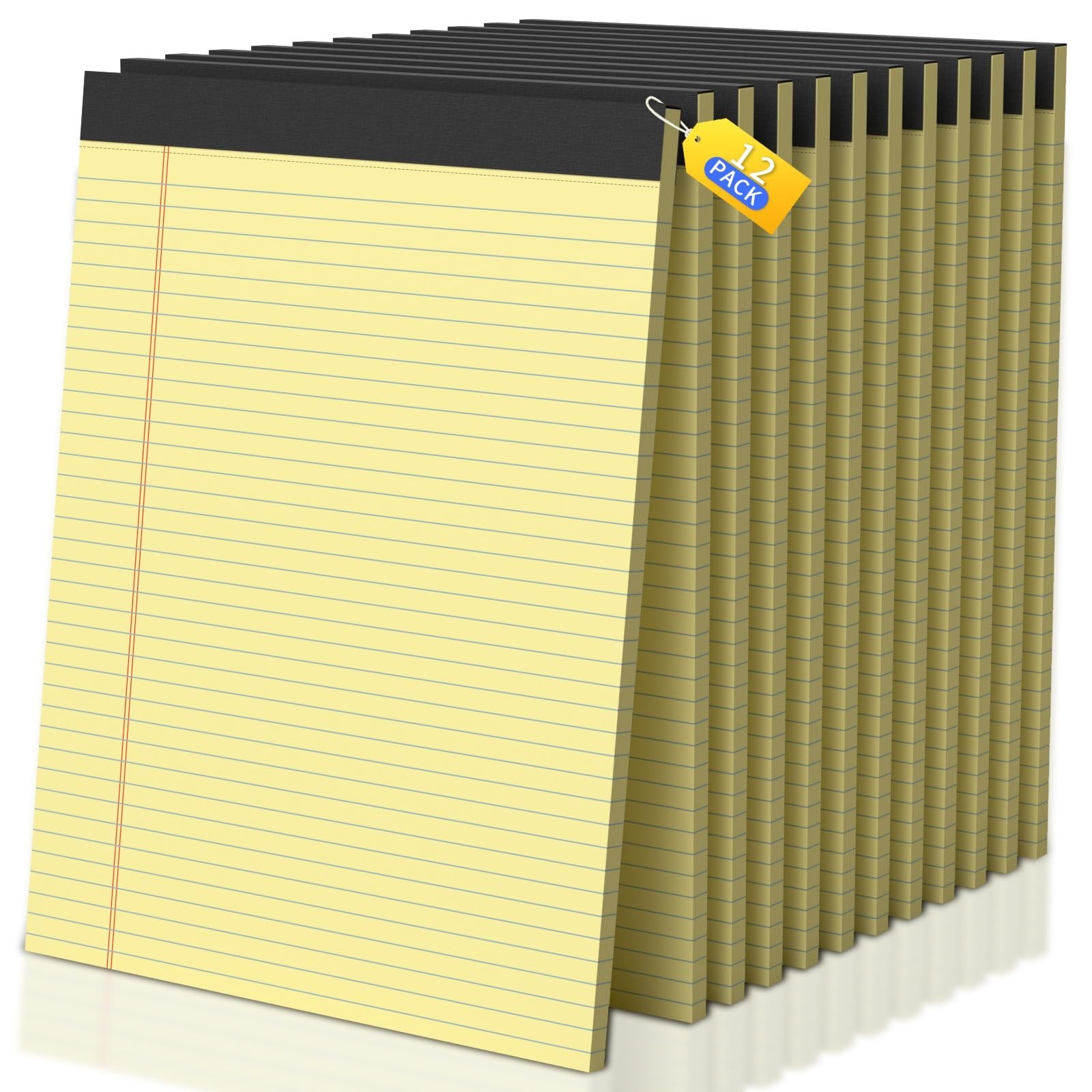 Legal Pads 8.5 X11, Narrow Ruled Notepads, 12 Pack, 30 Sheet/Pad, Yellow Lega…