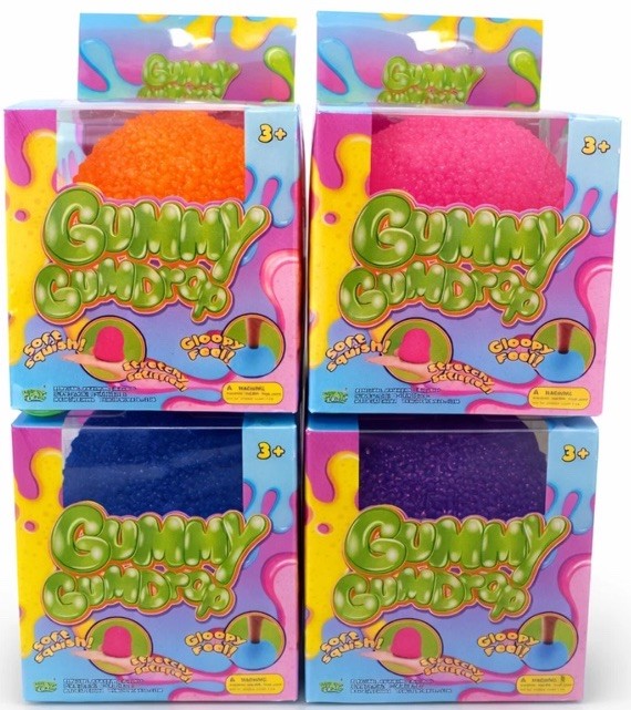 4X-PPNC Gummy Gumdrop Pink Orange Blue Purple Set Squishy Sensory Viral Toy