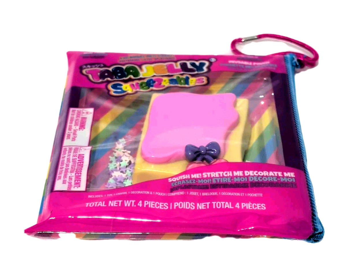 Taba Scented Pink Jelly Squishy Tart Toy DIY Decor Set Pouch 3″ x 2″ New