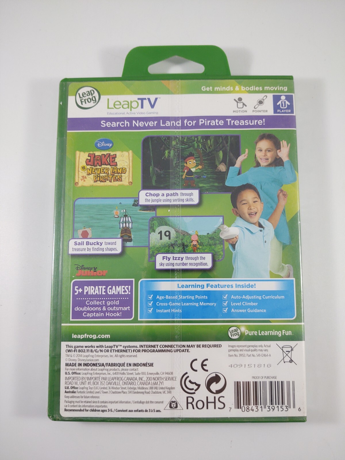 NEW Leap Frog, LeapTV Jake & the Never Land Pirates – Learning Video Game Math