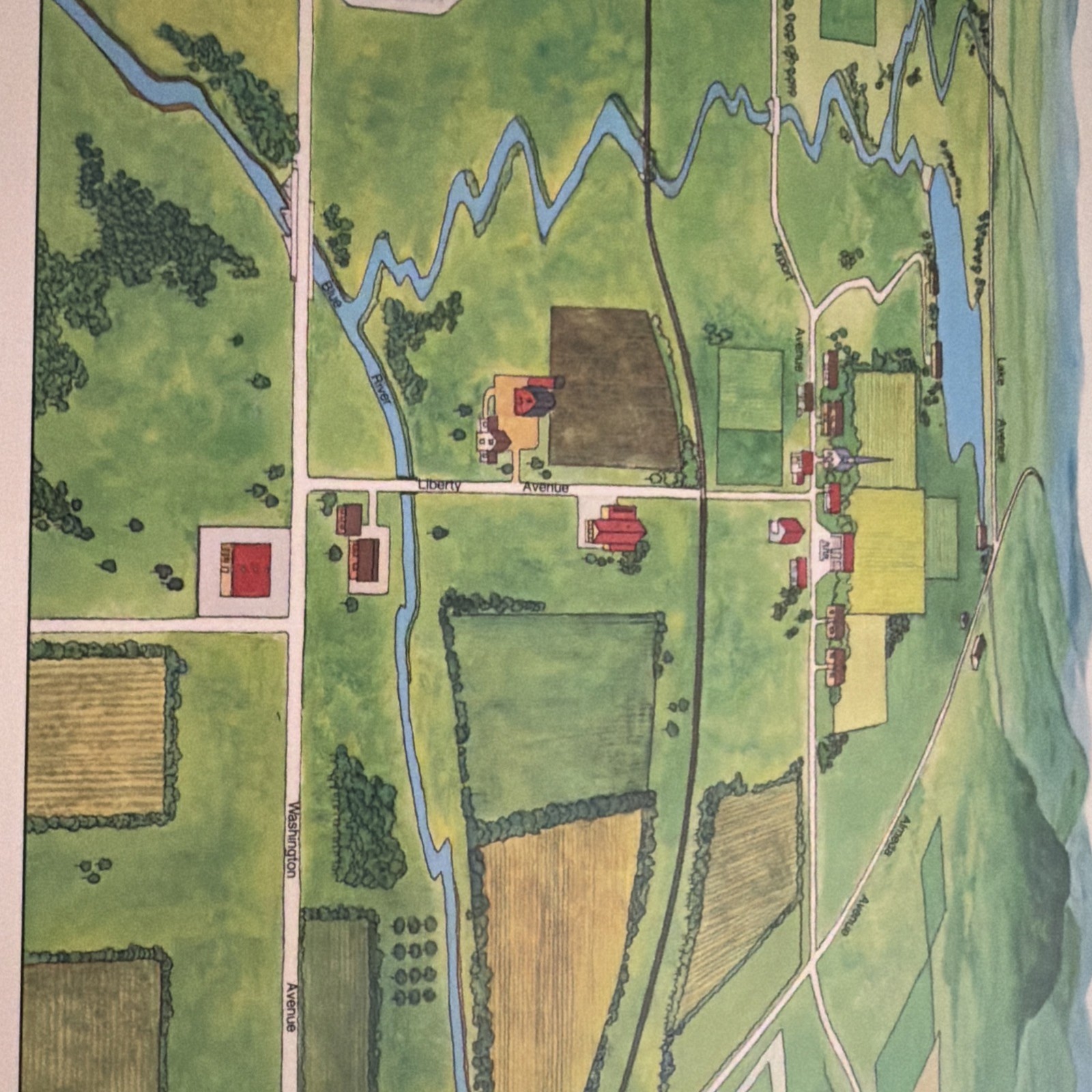 SET 4 matching Pristine 17X11 Laminated double sided Community B1 &B2Map Nystrom