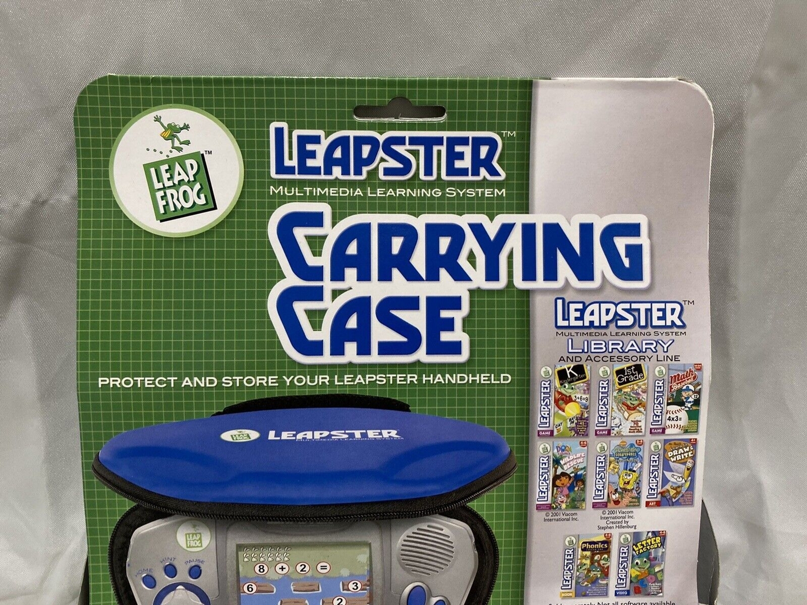 Leap Frog Leapster Carrying Case Boys Blue Ages 4 to 8 Zip Enclosure