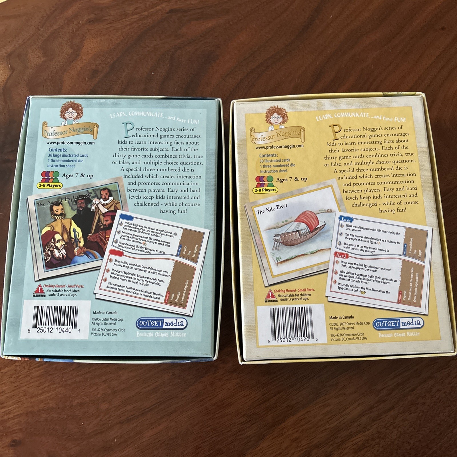 Professor Noggin’s Explorers & Ancient Civilizations Card Games Homeschool