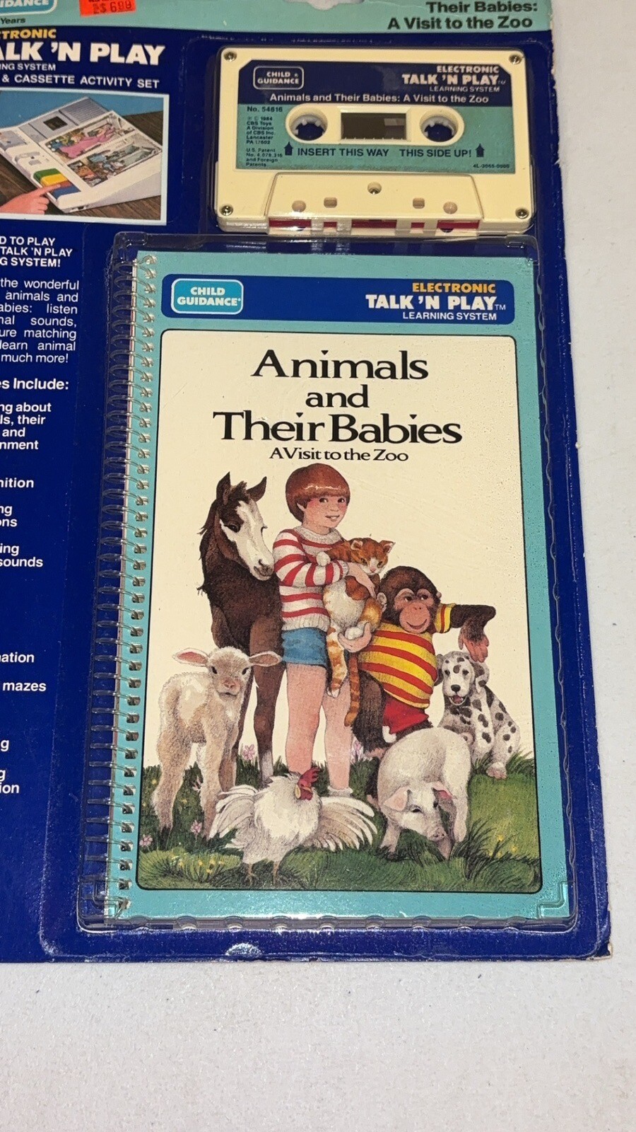 1984 Playskool Talk ‘N Play Book and Cassette – Animals and their Babies VTG NEW