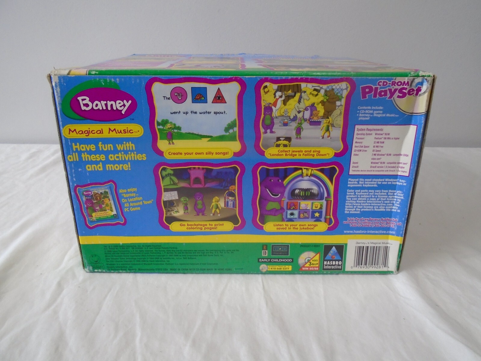 Barney Magical Music CD-ROM Playset [ Lyons & Hasbro 2000 ] [ Brand New ]