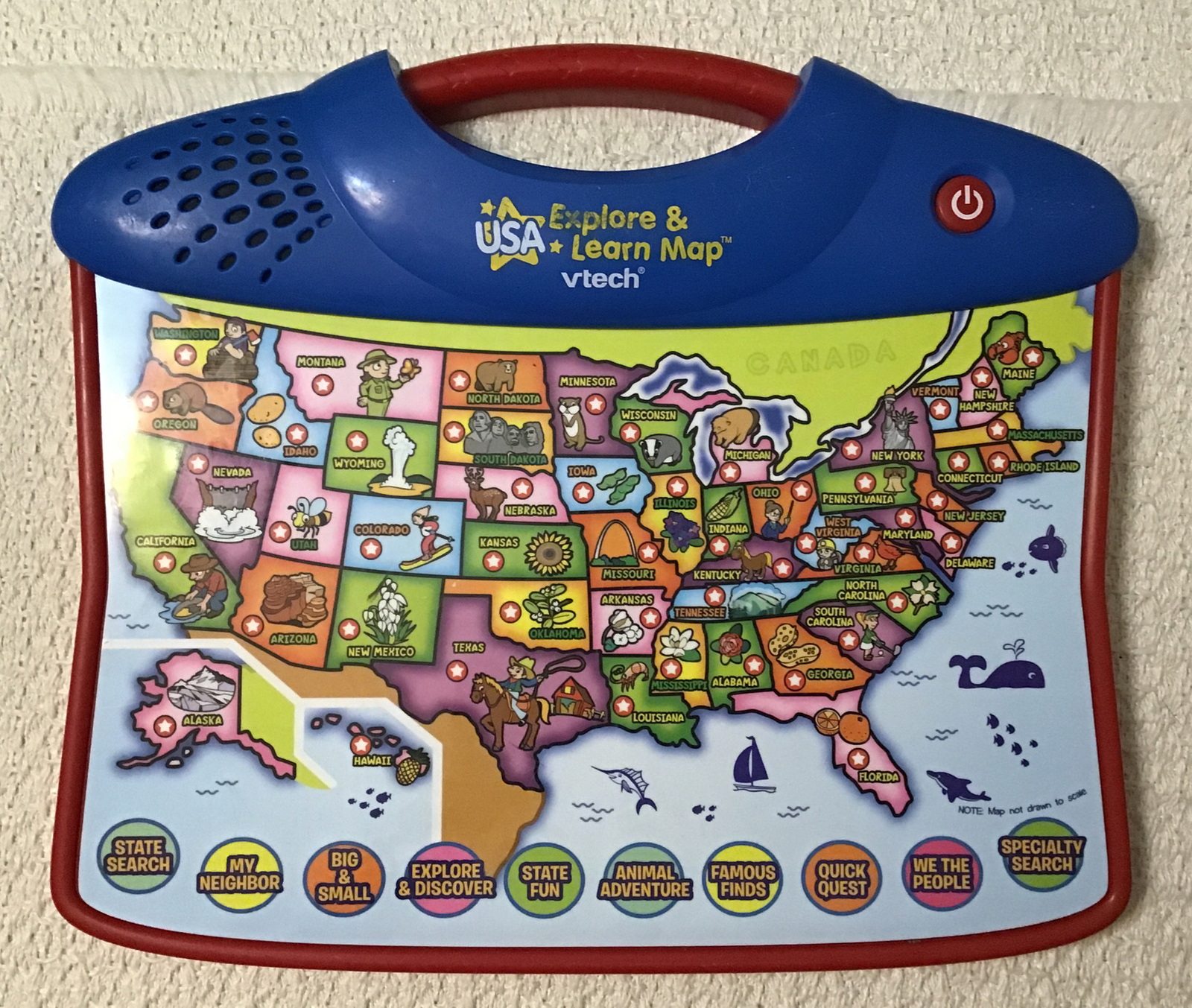 VTech USA EXPLORE & LEARN Map Interactive Touch & Sound – For Homeschooling