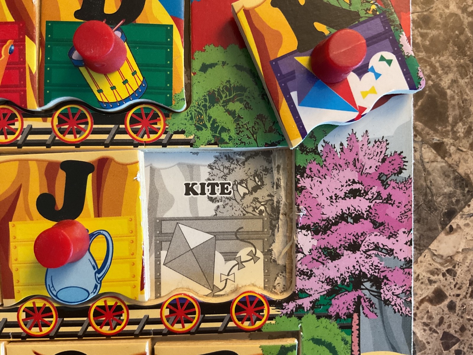 Lot of 4 Educational Wooden Peg Puzzles: Numbers, Letters, Vehicles, & Animals