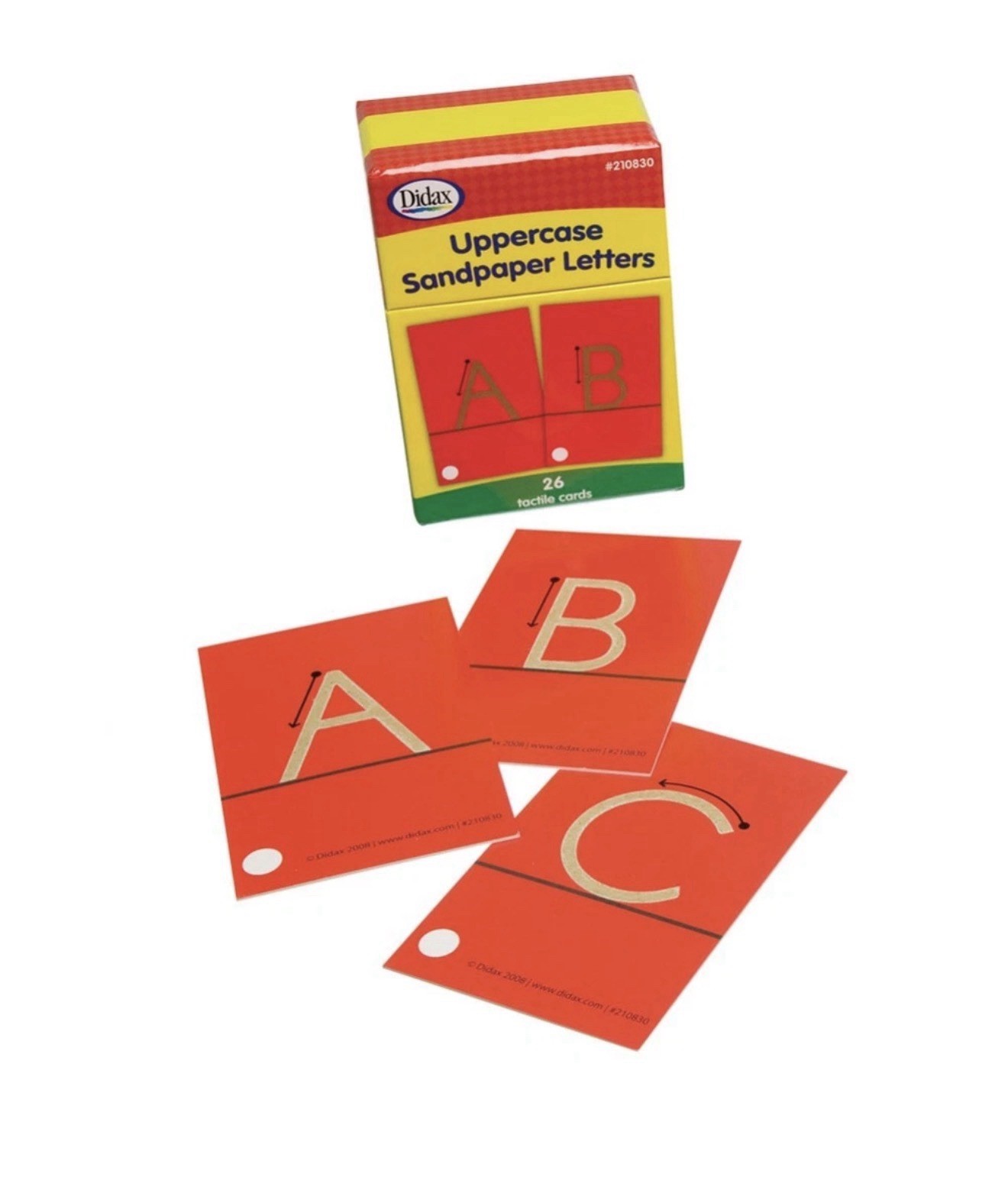 Didax Sandpaper Letter Set – Upper and Lowercase Letters 54 Pieces – SEALED