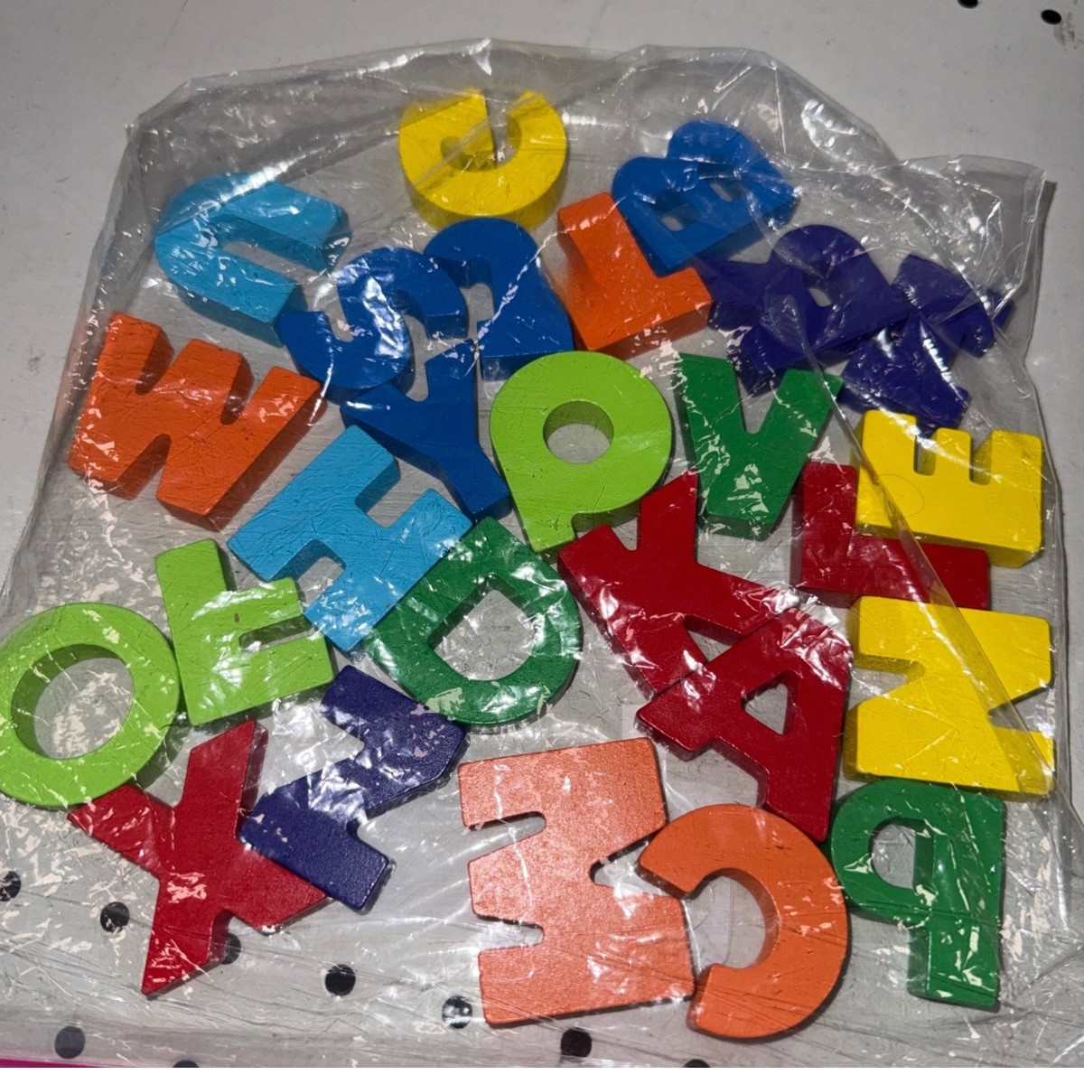 Wooden Animal Alphabet Letters A-Z Multicolor Lot 26 Pieces No Board