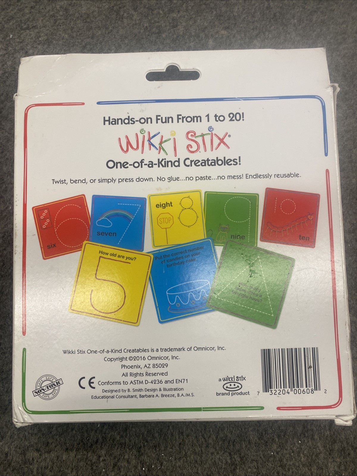 Wikki Stix Numbers And Counting Cards Preschool Kindergarten Tactile Learning B6