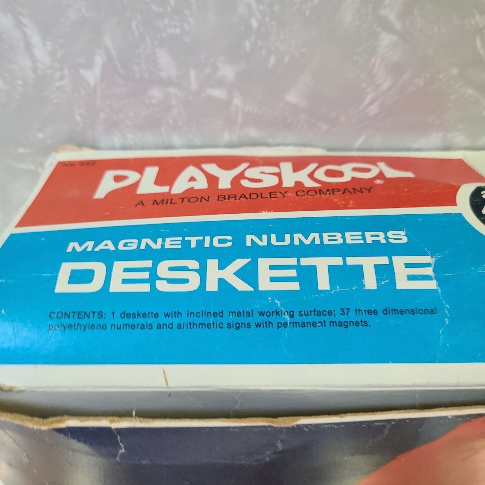 Vintage 1971 Playskool Deskette Magnetic Desk Numbers Letters Alphabet Box