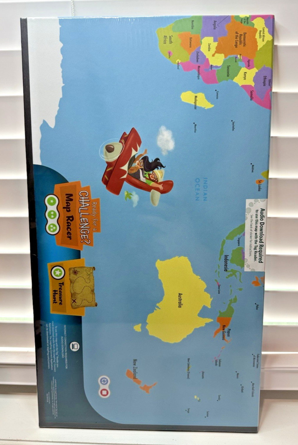 2010 NEW IN OPEN BOX LEAPFROG INTERACTIVE WORLD MAP LEAPWORLD TAG